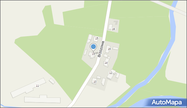 Kolanowice, Brzozowa, 13, mapa Kolanowice