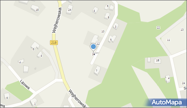 Koleczkowo, Brzozowa, 14, mapa Koleczkowo