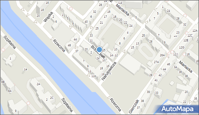 Kołobrzeg, Brzozowa, 8, mapa Kołobrzegu