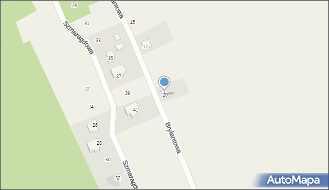 Konopiska, Brylantowa, 20, mapa Konopiska