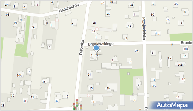 Konstancin-Jeziorna, Broniewskiego Władysława, 2A, mapa Konstancin-Jeziorna