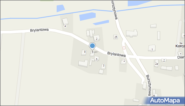 Korczew, Brylantowa, 7, mapa Korczew