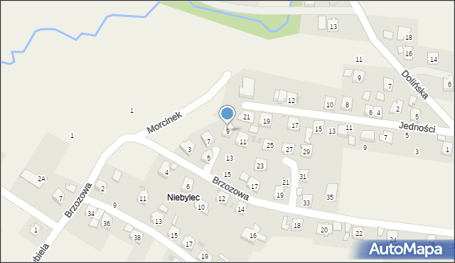 Korczyna, Brzozowa, 9, mapa Korczyna