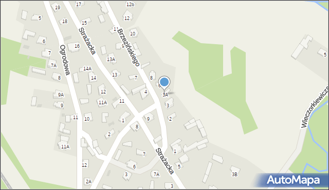 Kornica, Brzezińskiego Jana, 3A, mapa Kornica