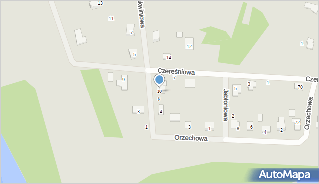 Koronowo, Brzoskwiniowa, 10, mapa Koronowo