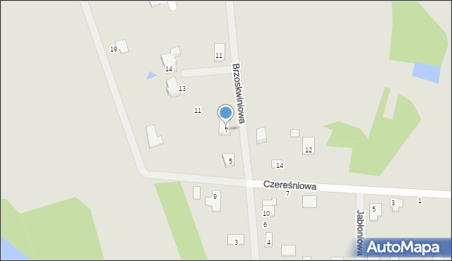 Koronowo, Brzoskwiniowa, 7, mapa Koronowo