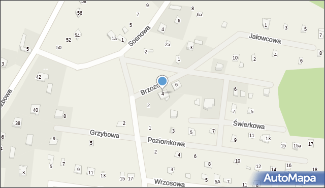 Kostkowice, Brzozowa, 4, mapa Kostkowice