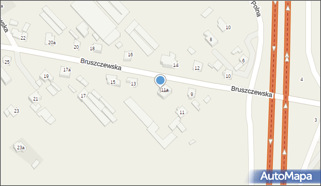 Koszanowo, Bruszczewska, 11b, mapa Koszanowo