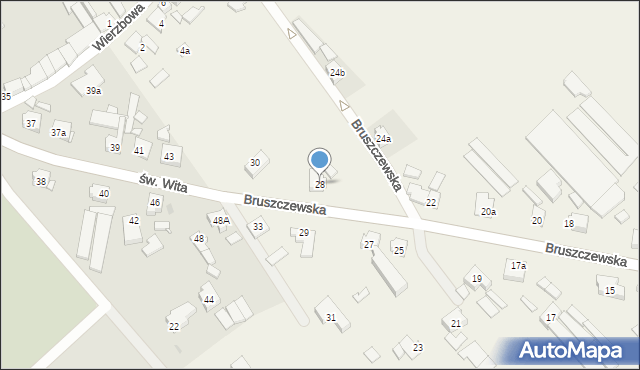 Koszanowo, Bruszczewska, 28, mapa Koszanowo