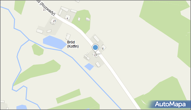 Kotfin, Bród (Kotfin), 13, mapa Kotfin