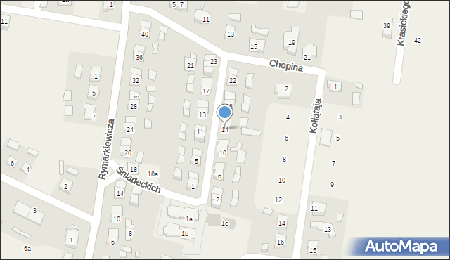 Kotlin, Braci Śniadeckich Jana i Jędrzeja, 14, mapa Kotlin