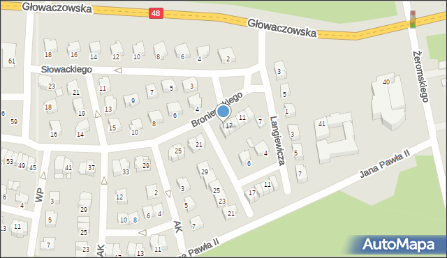 Kozienice, Broniewskiego Władysława, 19, mapa Kozienice