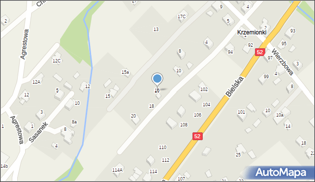 Kozy, Bratków, 16, mapa Kozy