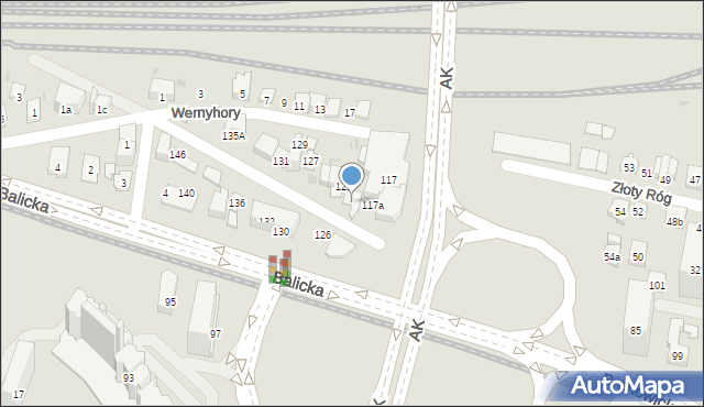 Kraków, Bronowicka, 121, mapa Krakowa