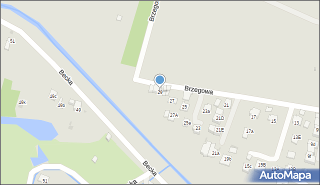 Kraków, Brzegowa, 29, mapa Krakowa