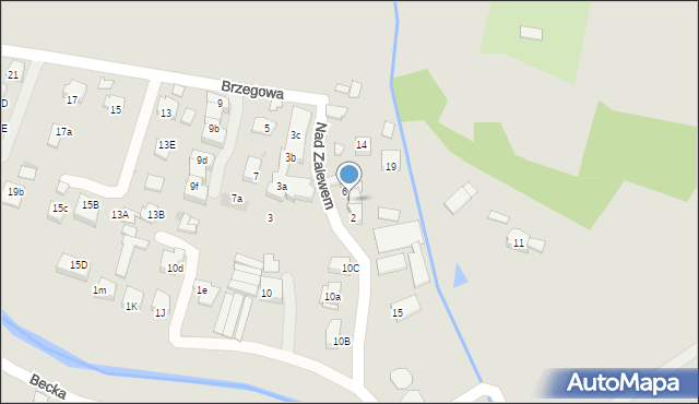 Kraków, Brzegowa, 4, mapa Krakowa