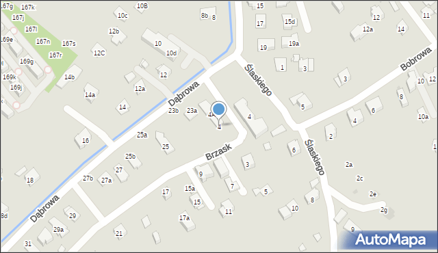 Kraków, Brzask, 4, mapa Krakowa