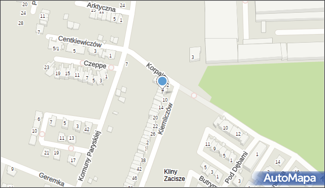 Kraków, Braci Kiemliczów, 8, mapa Krakowa