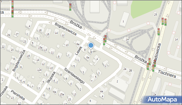 Kraków, Brożka Jana, 6, mapa Krakowa