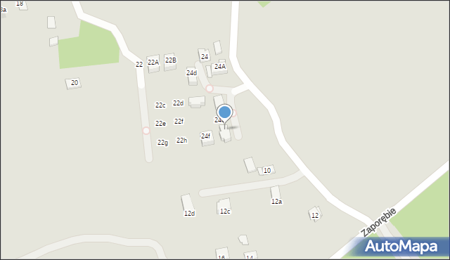 Kraków, Branicka, 24c, mapa Krakowa