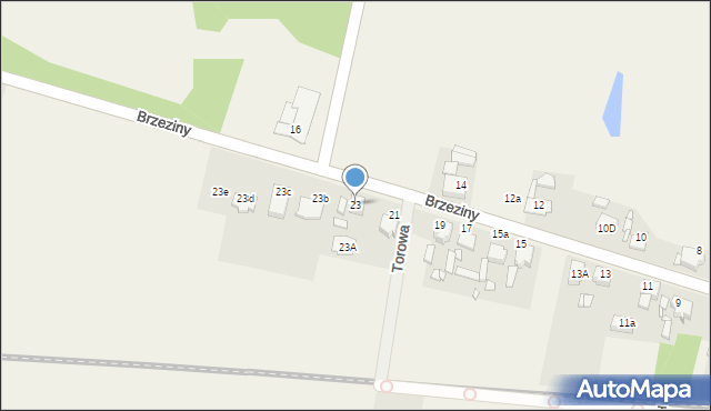 Krasiejów, Brzeziny, 23, mapa Krasiejów