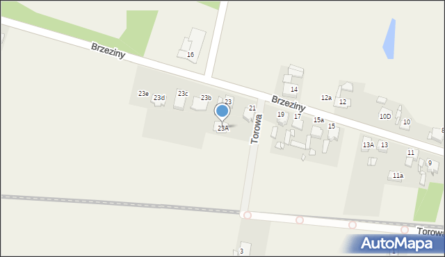 Krasiejów, Brzeziny, 23A, mapa Krasiejów