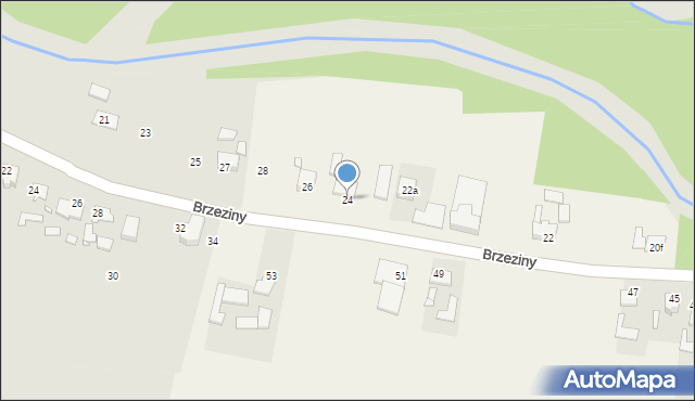 Krasiejów, Brzeziny, 24, mapa Krasiejów