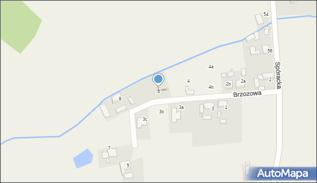 Krasiejów, Brzozowa, 6, mapa Krasiejów