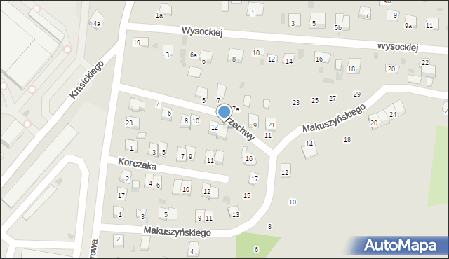 Krasnystaw, Brzechwy Jana, 14, mapa Krasnystaw