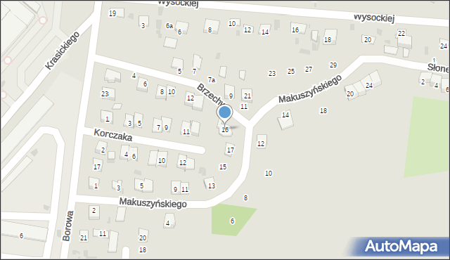 Krasnystaw, Brzechwy Jana, 16, mapa Krasnystaw