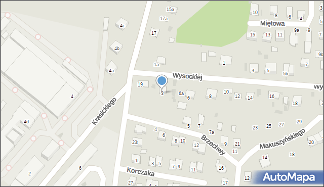 Krasnystaw, Brzechwy Jana, 3, mapa Krasnystaw