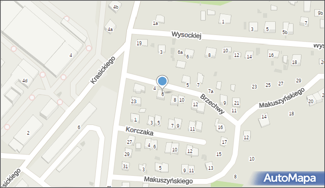 Krasnystaw, Brzechwy Jana, 6, mapa Krasnystaw