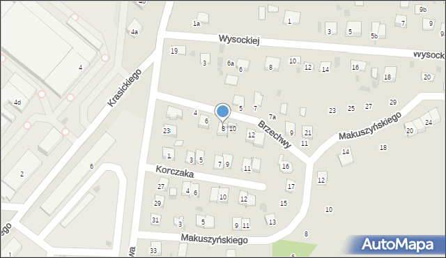 Krasnystaw, Brzechwy Jana, 8, mapa Krasnystaw