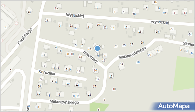 Krasnystaw, Brzechwy Jana, 9, mapa Krasnystaw