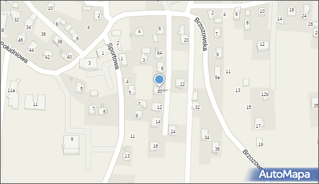 Krościenko Wyżne, Brzozowska, 10, mapa Krościenko Wyżne