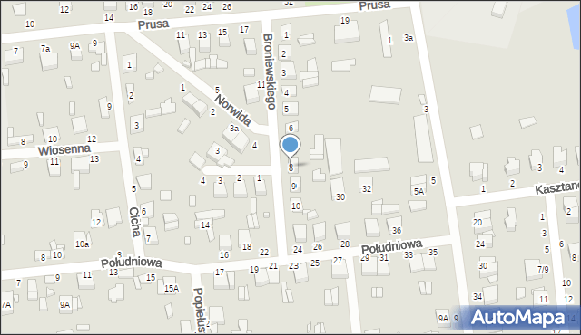 Krośniewice, Broniewskiego Władysława, 8, mapa Krośniewice
