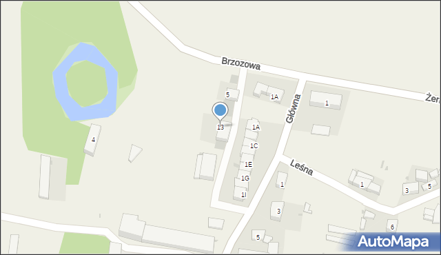 Krzyżowice, Brzozowa, 13, mapa Krzyżowice