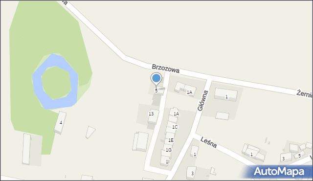 Krzyżowice, Brzozowa, 5, mapa Krzyżowice