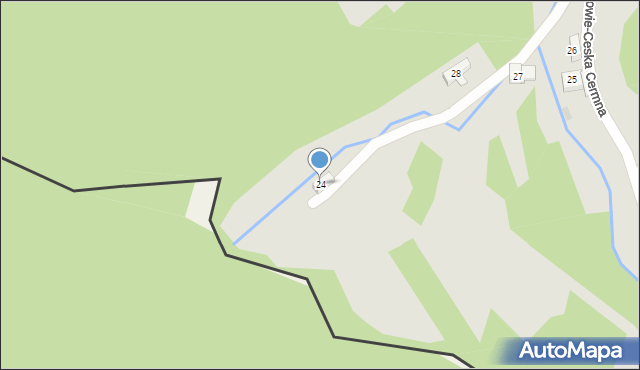 Kudowa-Zdrój, Brzozowie, 24, mapa Kudowa-Zdrój