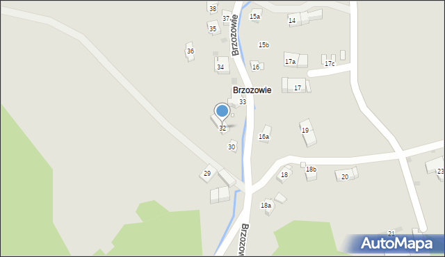 Kudowa-Zdrój, Brzozowie, 32, mapa Kudowa-Zdrój