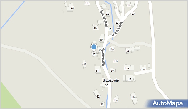 Kudowa-Zdrój, Brzozowie, 35, mapa Kudowa-Zdrój