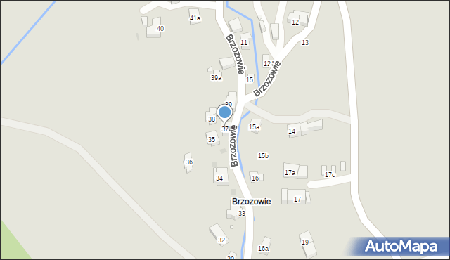 Kudowa-Zdrój, Brzozowie, 37, mapa Kudowa-Zdrój