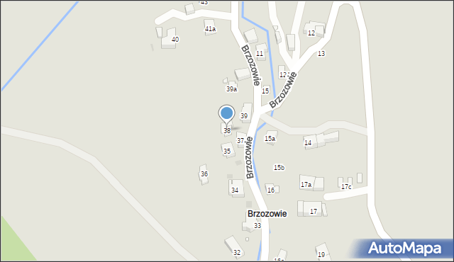 Kudowa-Zdrój, Brzozowie, 38, mapa Kudowa-Zdrój