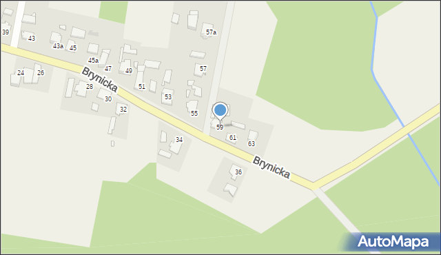 Kup, Brynicka, 59, mapa Kup