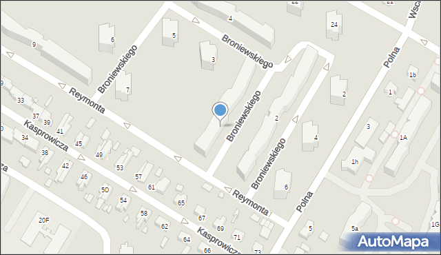 Kwidzyn, Broniewskiego Władysława, 1, mapa Kwidzyn