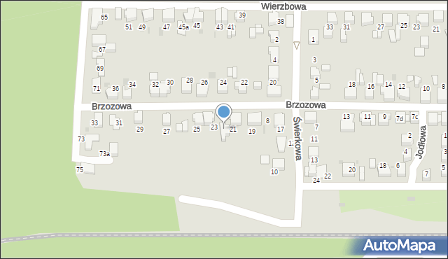 Łaziska Górne, Brzozowa, 23A, mapa Łaziska Górne