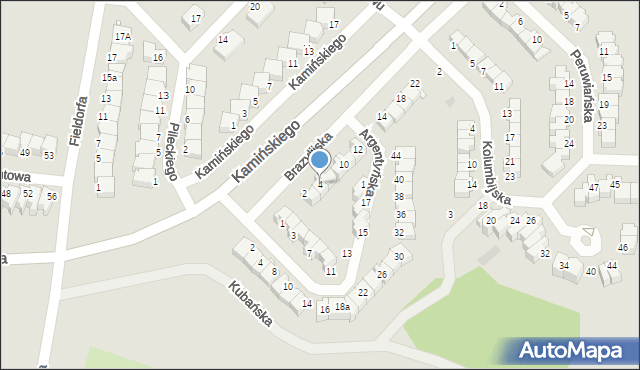 Legnica, Brazylijska, 4, mapa Legnicy