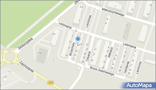 Legnica, Brzechwy Jana, 13, mapa Legnicy