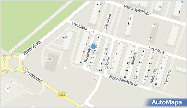 Legnica, Brzechwy Jana, 17, mapa Legnicy