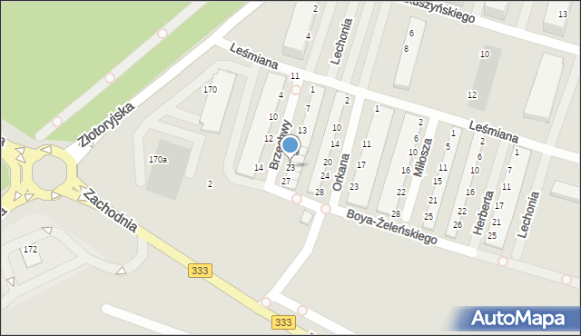 Legnica, Brzechwy Jana, 23, mapa Legnicy